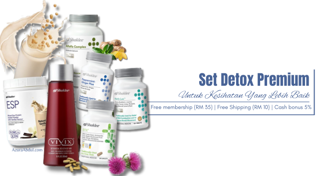 Set Detox Premium Shaklee Untuk Sistem Penghadaman Yang Sihat | Azura Abdul