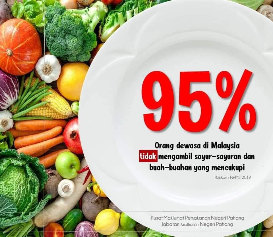 95% rakyat Malaysia tidak cukup makan sayur dan buah. Perlu vitamin c dalam bentuk suplemen.