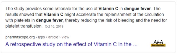 vitamin C untuk pesakit demam denggi