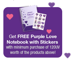 Shaklee Purple Love Notebook and sticker for free | Azura Abdul