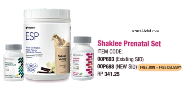 Promosi Shaklee Ogos 2022 | Prenatal Set free ESP