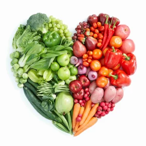 pemakanan sihat pelbagai jenis buah dan sayur untuk kesihatan jantung